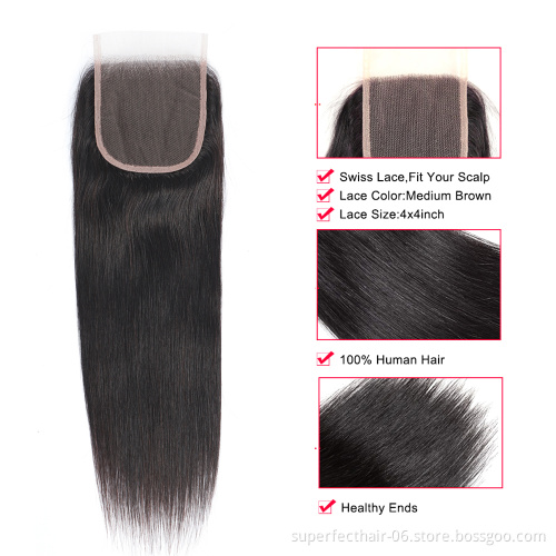 Superfect Straight Brazilian Hair Bundle With Closure,Hight Quality Wholesale Virgin Hair Vendors